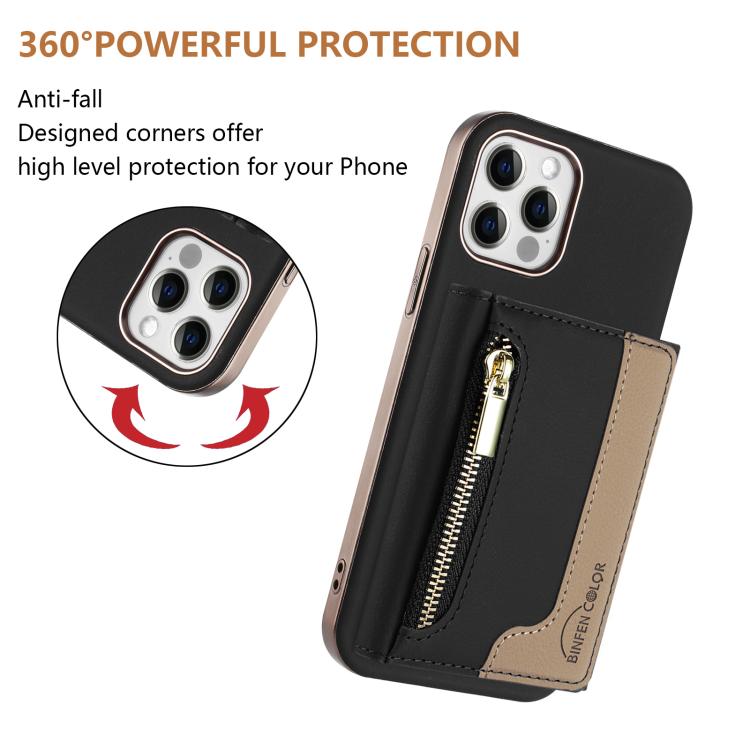 For iPhone 11 Zipper Horizontal Magnetic Card Bag RFID MagSafe Phone Case