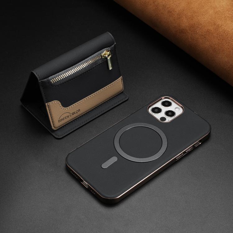 For iPhone 11 Zipper Horizontal Magnetic Card Bag RFID MagSafe Phone Case