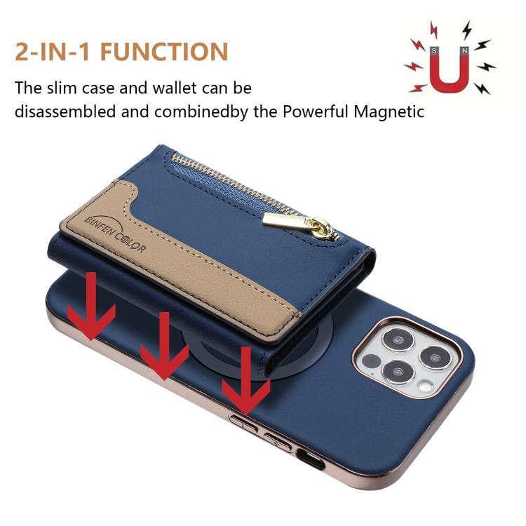 For iPhone 11 Zipper Horizontal Magnetic Card Bag RFID MagSafe Phone Case