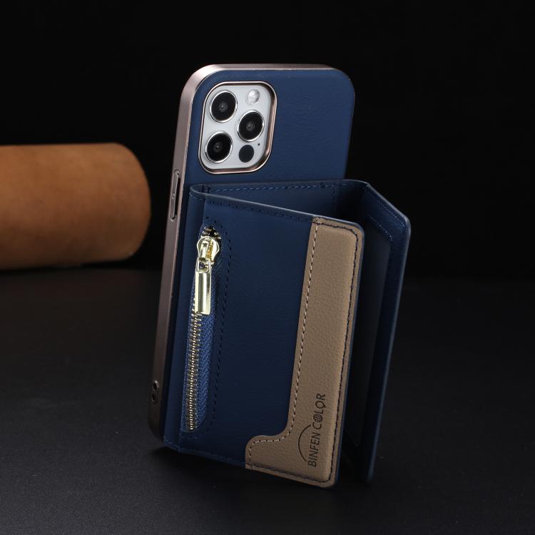 For iPhone 11 Zipper Horizontal Magnetic Card Bag RFID MagSafe Phone Case