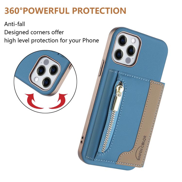 For iPhone 11 Zipper Horizontal Magnetic Card Bag RFID MagSafe Phone Case