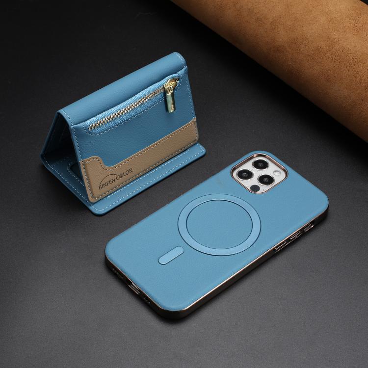 For iPhone 11 Zipper Horizontal Magnetic Card Bag RFID MagSafe Phone Case