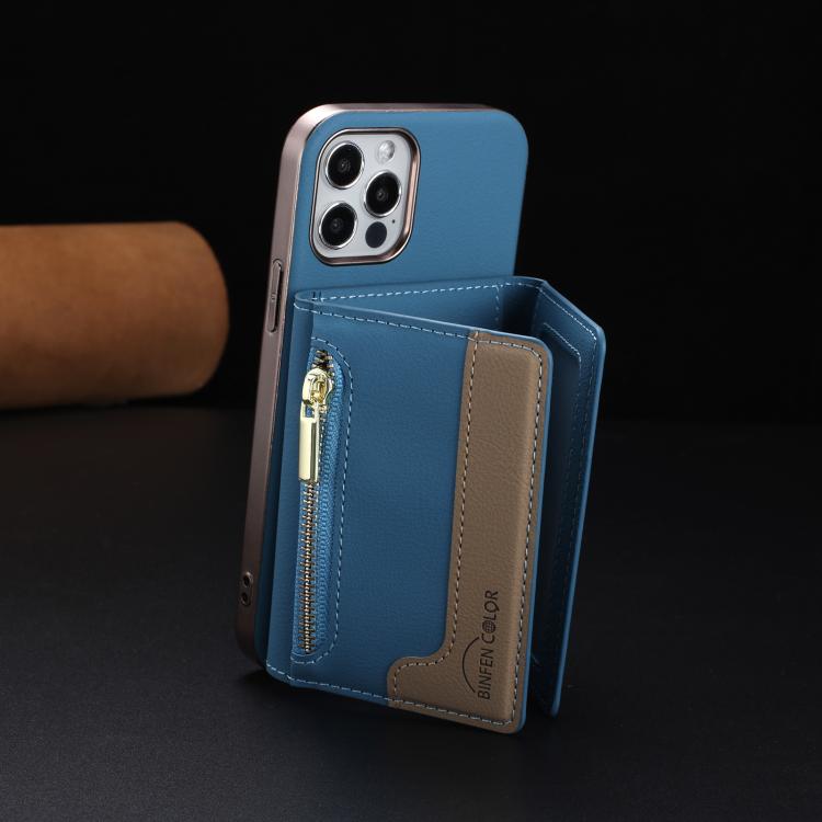For iPhone 11 Zipper Horizontal Magnetic Card Bag RFID MagSafe Phone Case