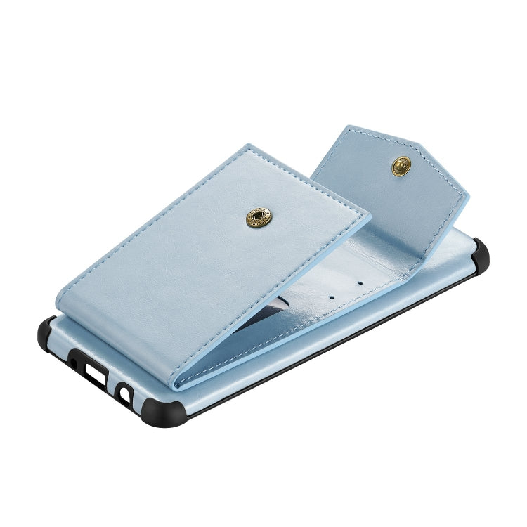 For iPhone 11 Pro Flip Card Bag Copper Buckle TPU + PU Leather Back Cover Shockproof Case with Card Slots & Photo Frame
