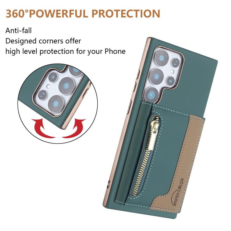 For Samsung Galaxy S25 Ultra 5G Zipper Horizontal Magnetic Card Bag RFID MagSafe Phone Case