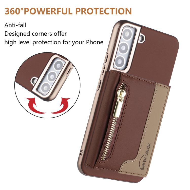 For Samsung Galaxy S24 FE 5G Zipper Horizontal Magnetic Card Bag RFID MagSafe Phone Case