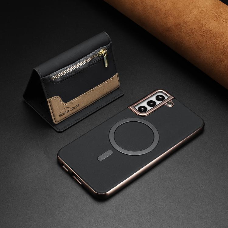 For Samsung Galaxy S24 FE 5G Zipper Horizontal Magnetic Card Bag RFID MagSafe Phone Case