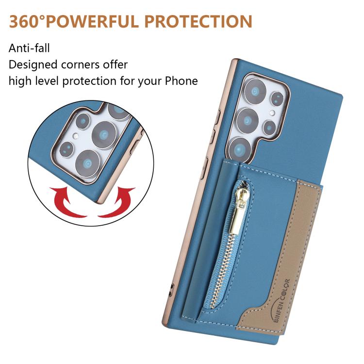 For Samsung Galaxy S21 Ultra 5G Zipper Horizontal Magnetic Card Bag RFID MagSafe Phone Case