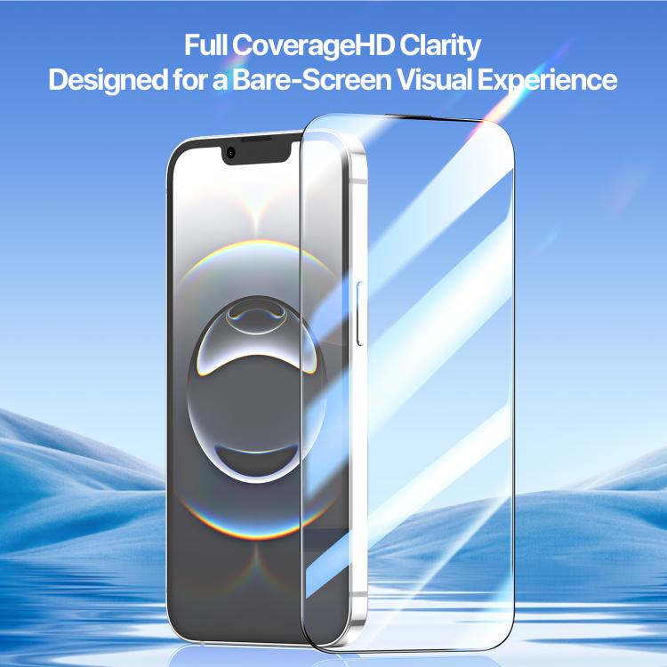 For iPhone 17e / 16e DUX DUCIS Roga Series 2.5D HD Fully Transparent Tempered Screen Protector with Dust Removal Quick-Attach Box