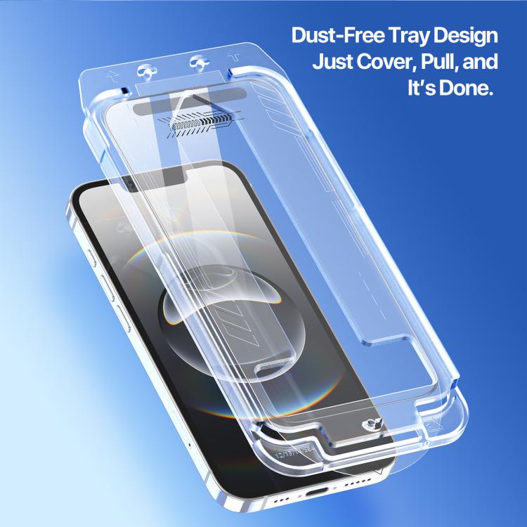 For iPhone 17e / 16e DUX DUCIS Roga Series 2.5D HD Fully Transparent Tempered Screen Protector with Dust Removal Quick-Attach Box