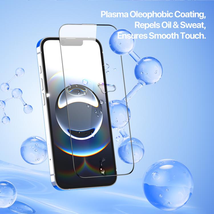 For iPhone 17e / 16e DUX DUCIS Roga Series 2.5D HD Fully Transparent Tempered Screen Protector with Dust Removal Quick-Attach Box