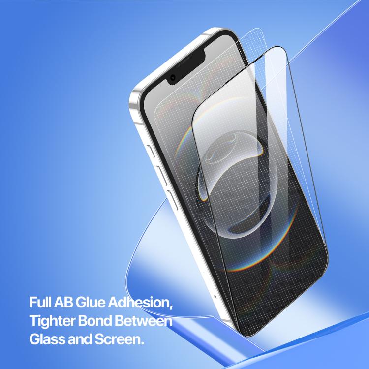 For iPhone 17e / 16e DUX DUCIS Roga Series 2.5D HD Fully Transparent Tempered Screen Protector with Dust Removal Quick-Attach Box