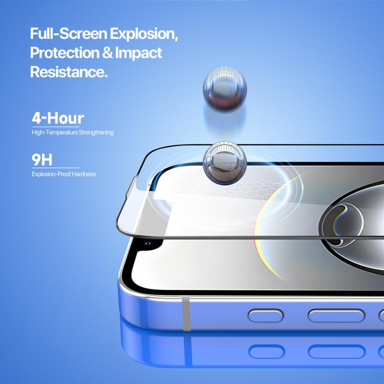For iPhone 17e / 16e DUX DUCIS Roga Series 2.5D HD Fully Transparent Tempered Screen Protector with Dust Removal Quick-Attach Box