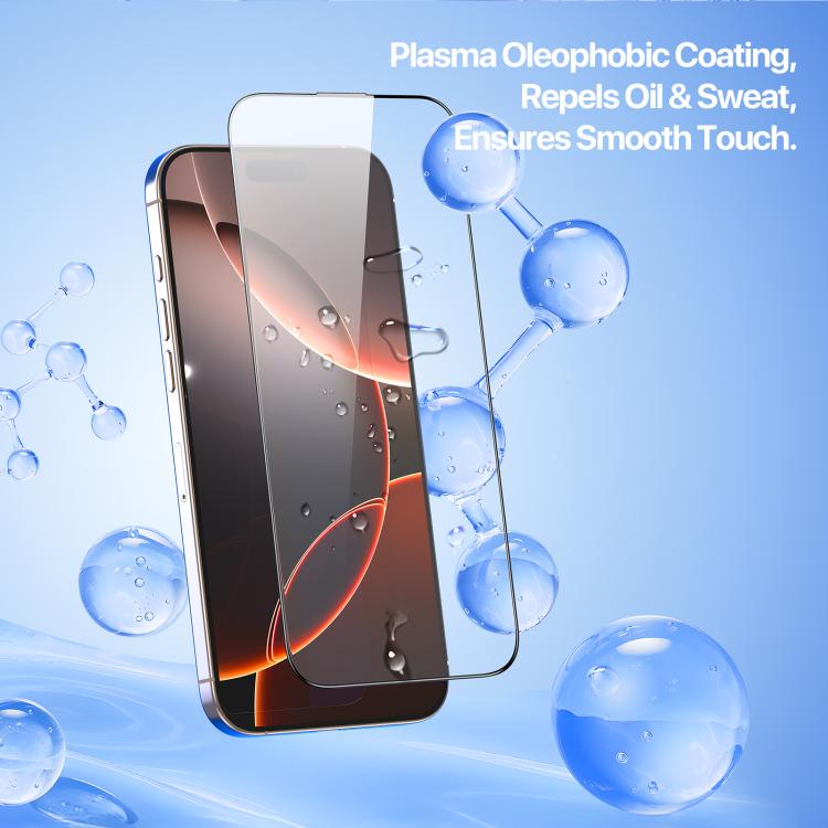 For iPhone 16 Pro Max DUX DUCIS Roga Series 2.5D HD Fully Transparent Tempered Screen Protector with Dust Removal Quick-Attach Box
