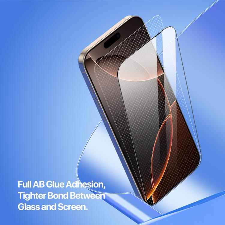 For iPhone 16 Pro Max DUX DUCIS Roga Series 2.5D HD Fully Transparent Tempered Screen Protector with Dust Removal Quick-Attach Box