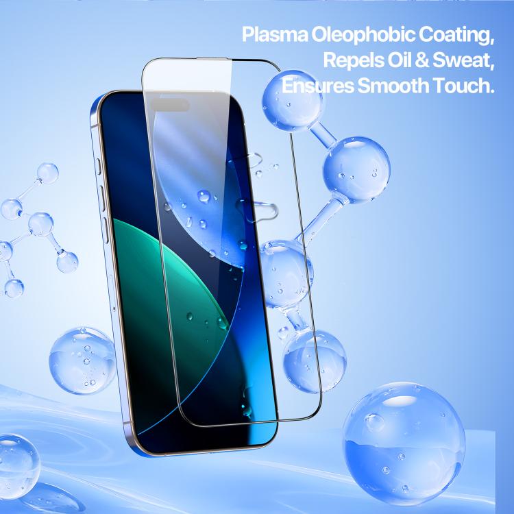 For iPhone 17 Pro DUX DUCIS Roga Series 2.5D HD Fully Transparent Tempered Screen Protector with Dust Removal Quick-Attach Box