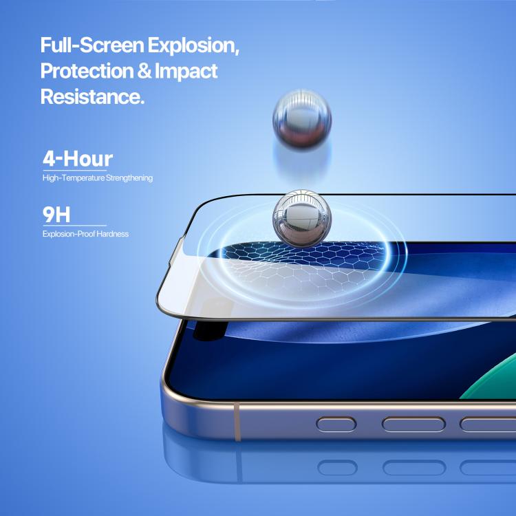 For iPhone 17 Pro DUX DUCIS Roga Series 2.5D HD Fully Transparent Tempered Screen Protector with Dust Removal Quick-Attach Box