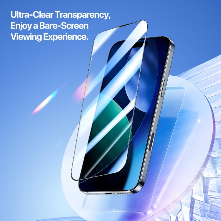 For iPhone 17 DUX DUCIS Roga Series 2.5D HD Fully Transparent Tempered Screen Protector with Dust Removal Quick-Attach Box