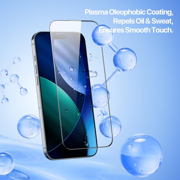 For iPhone 17 DUX DUCIS Roga Series 2.5D HD Fully Transparent Tempered Screen Protector with Dust Removal Quick-Attach Box
