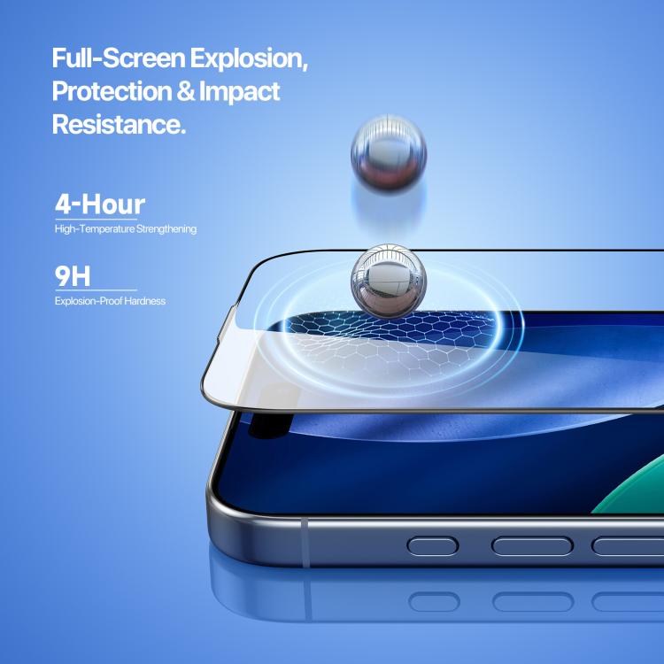 For iPhone 17 DUX DUCIS Roga Series 2.5D HD Fully Transparent Tempered Screen Protector with Dust Removal Quick-Attach Box