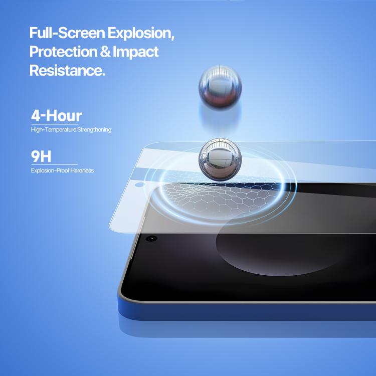 For Samsung Galaxy S25 Edge 5G DUX DUCIS Roga Series 2.5D HD Fully Transparent Tempered Screen Protector with Dust Removal Quick-Attach Box