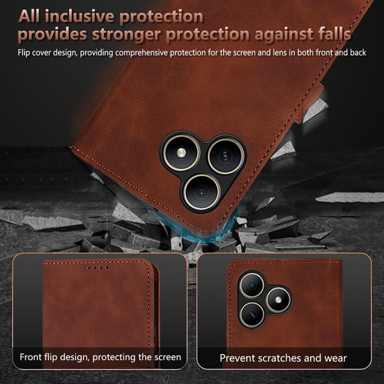 For Wiko Hi Enjoy 80S AZNS Skin Feel Calf Texture Flip Leather Phone Case