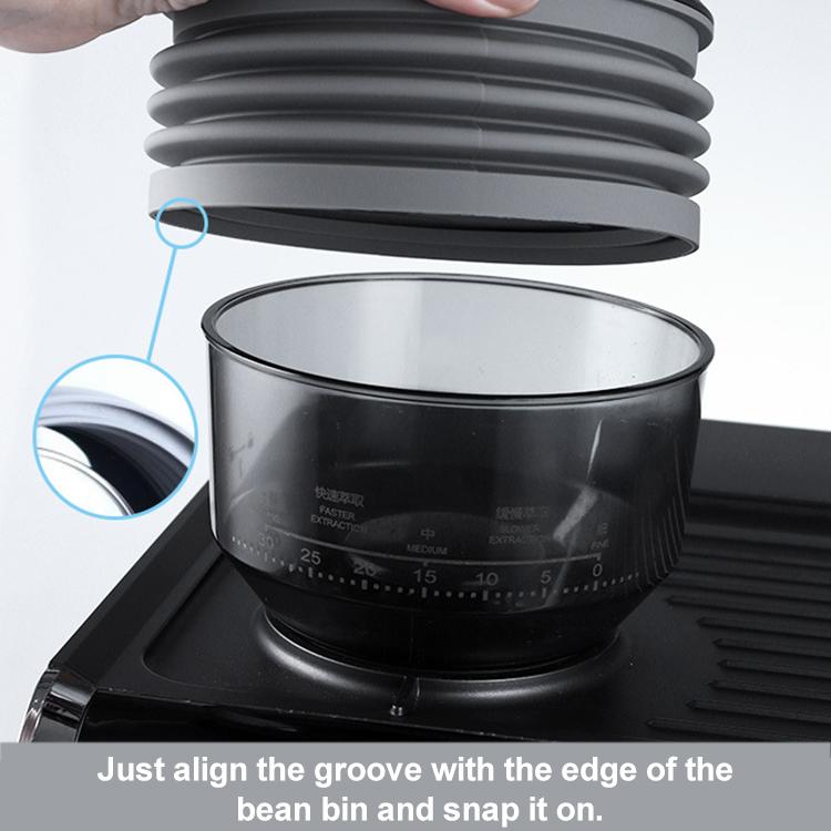 Coffee Machine Bean Silicone Hopper Bellows Air Blower For Barsetto - Grey