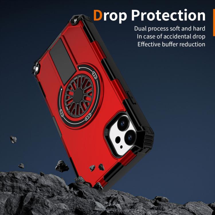 For iPhone 11 Shockproof Kickstand Metallic Shaft MagSafe Phone Case