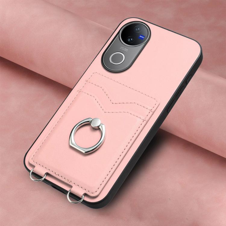 For vivo V50 / V50e R20 Ring Card Holder Phone Case