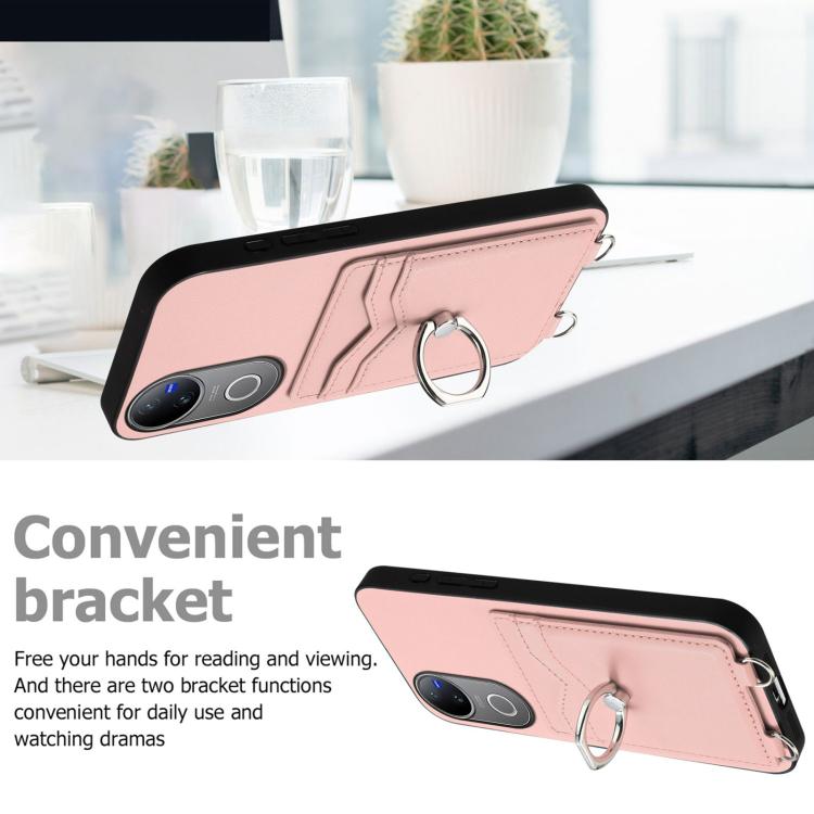 For vivo V50 / V50e R20 Ring Card Holder Phone Case