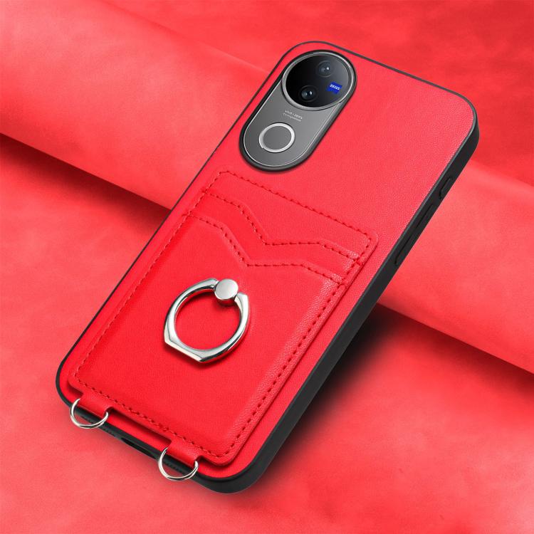 For vivo V50 / V50e R20 Ring Card Holder Phone Case