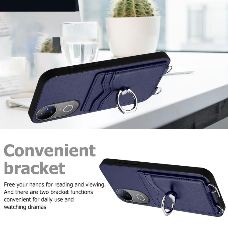 For vivo V50 / V50e R20 Ring Card Holder Phone Case