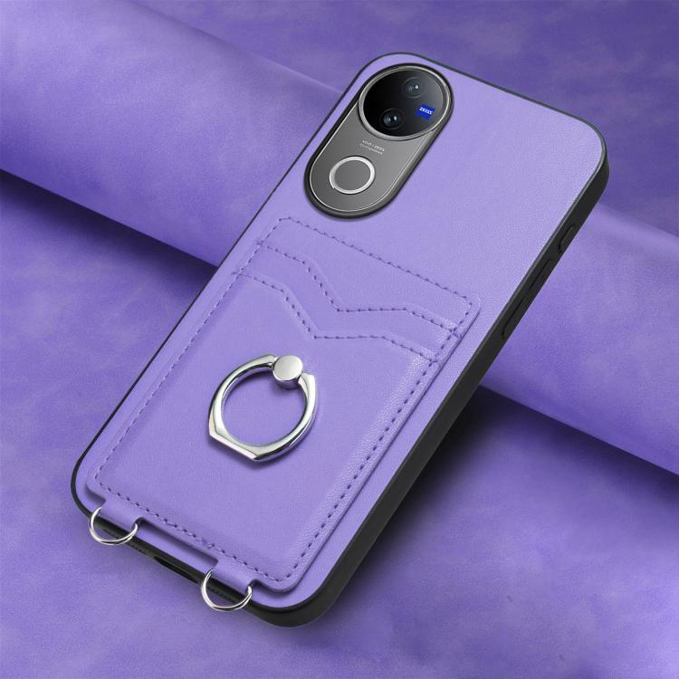 For vivo V50 / V50e R20 Ring Card Holder Phone Case