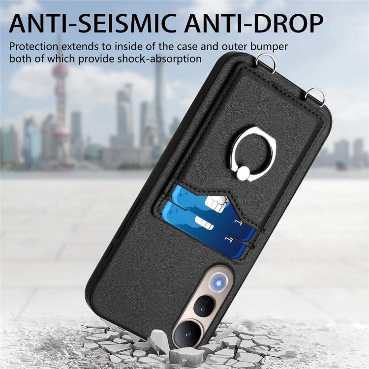 For vivo V50 Lite 4G R20 Ring Card Holder Phone Case
