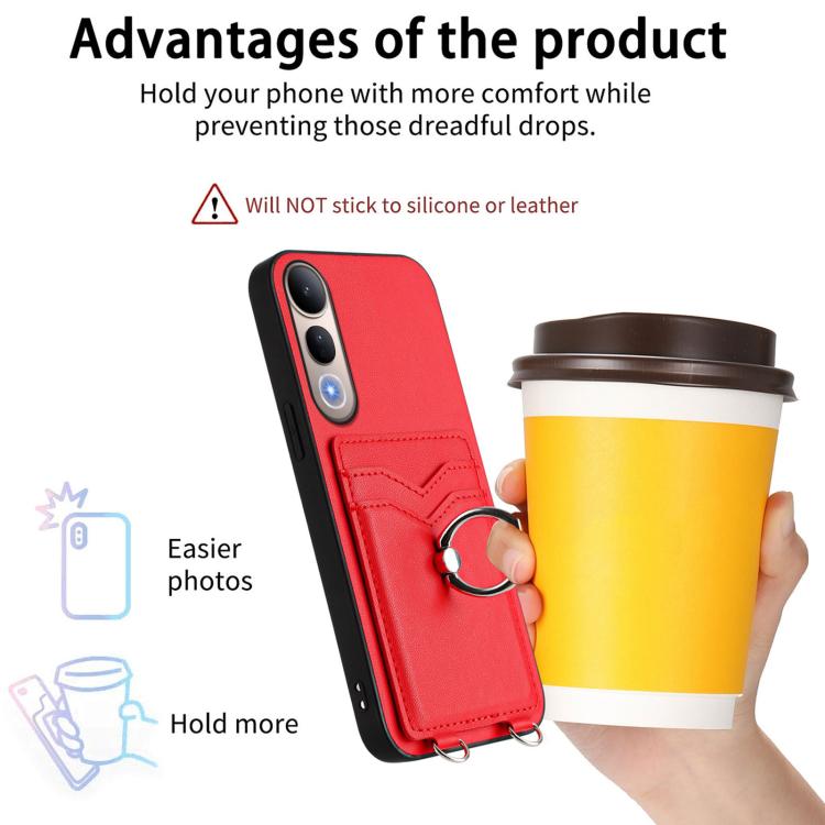 For vivo V50 Lite 4G R20 Ring Card Holder Phone Case