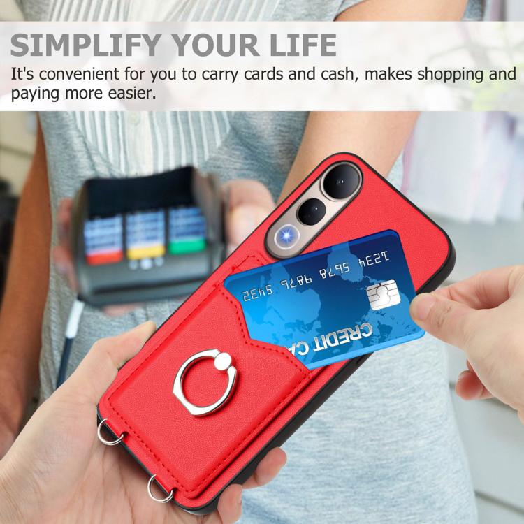 For vivo V50 Lite 4G R20 Ring Card Holder Phone Case