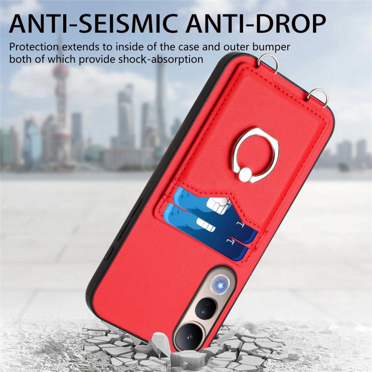 For vivo V50 Lite 4G R20 Ring Card Holder Phone Case