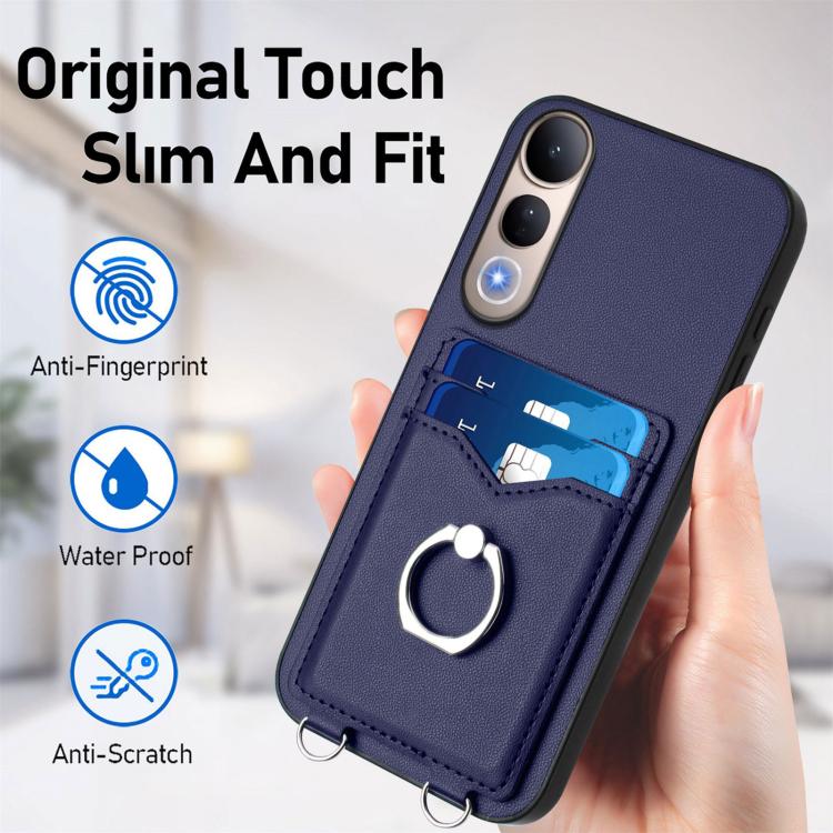 For vivo V50 Lite 4G R20 Ring Card Holder Phone Case