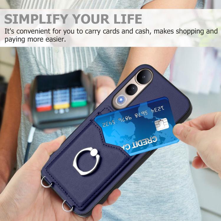 For vivo V50 Lite 4G R20 Ring Card Holder Phone Case