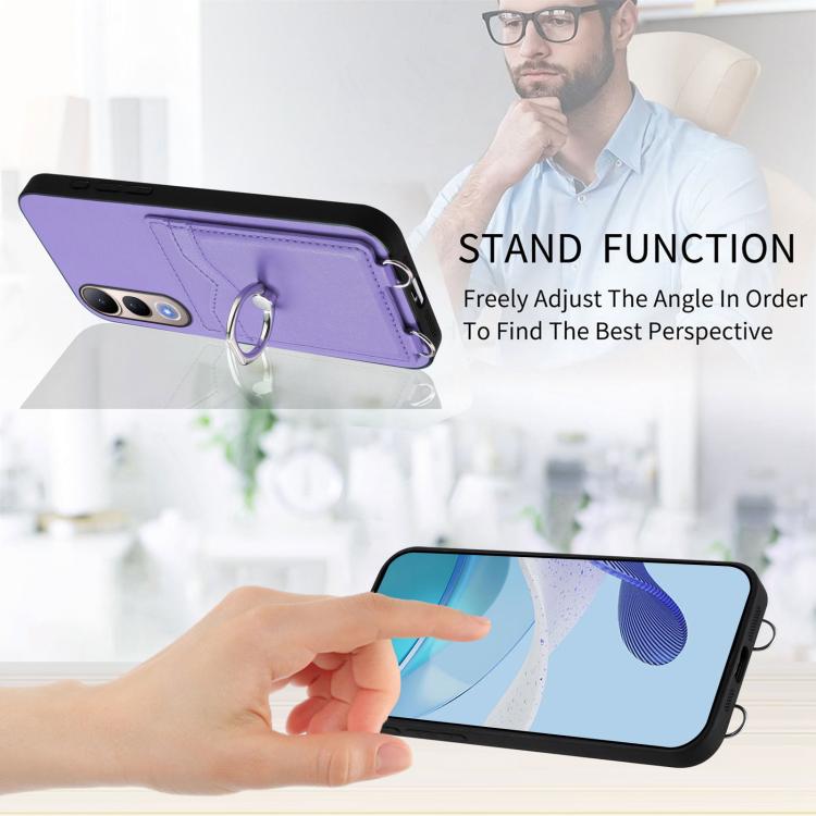 For vivo V50 Lite 4G R20 Ring Card Holder Phone Case