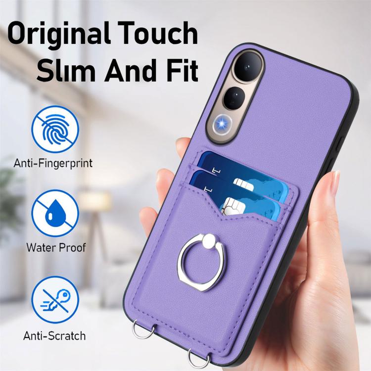 For vivo V50 Lite 4G R20 Ring Card Holder Phone Case