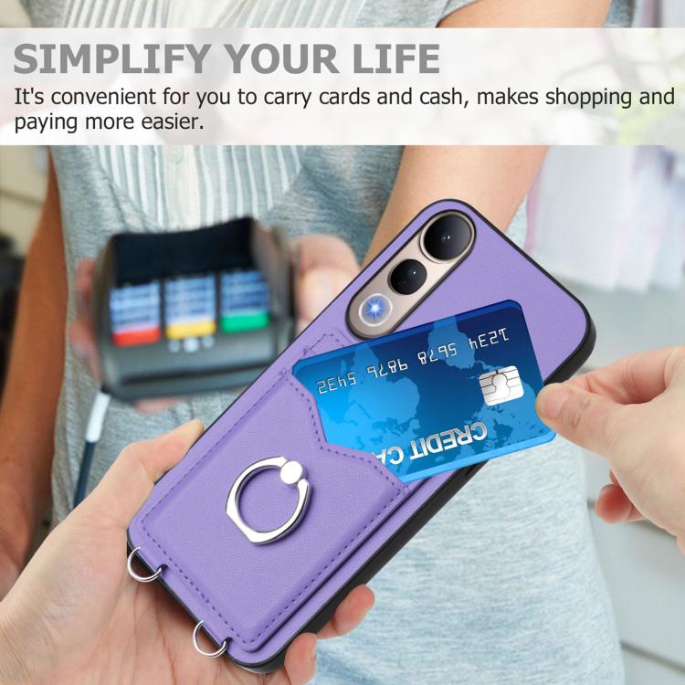 For vivo V50 Lite 4G R20 Ring Card Holder Phone Case