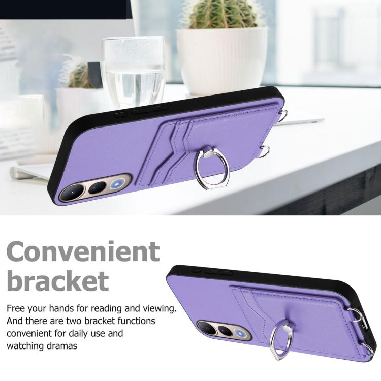 For vivo V50 Lite 4G R20 Ring Card Holder Phone Case