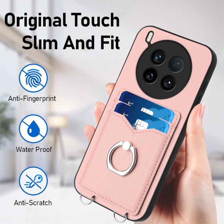 For vivo X200 Ultra R20 Ring Card Holder Phone Case