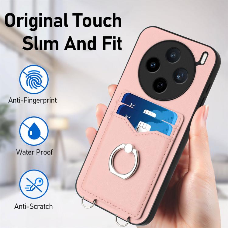 For vivo X200s R20 Ring Card Holder Phone Case