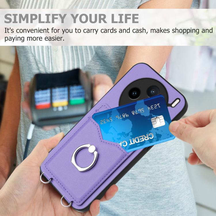 For vivo X200s R20 Ring Card Holder Phone Case