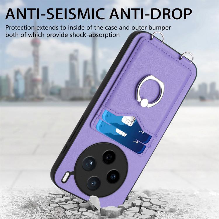 For vivo X200s R20 Ring Card Holder Phone Case