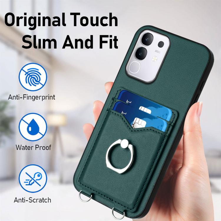 For vivo Y29 4G / T4x / Y300t R20 Ring Card Holder Phone Case
