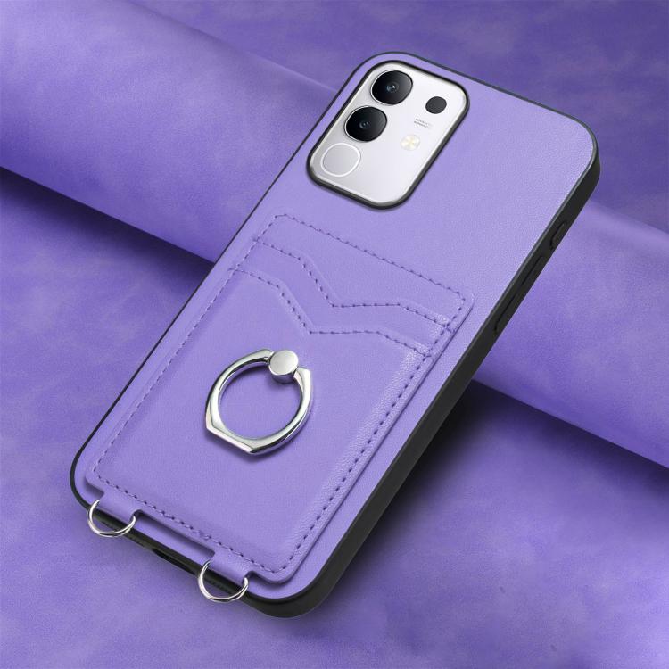 For vivo Y29 4G / T4x / Y300t R20 Ring Card Holder Phone Case