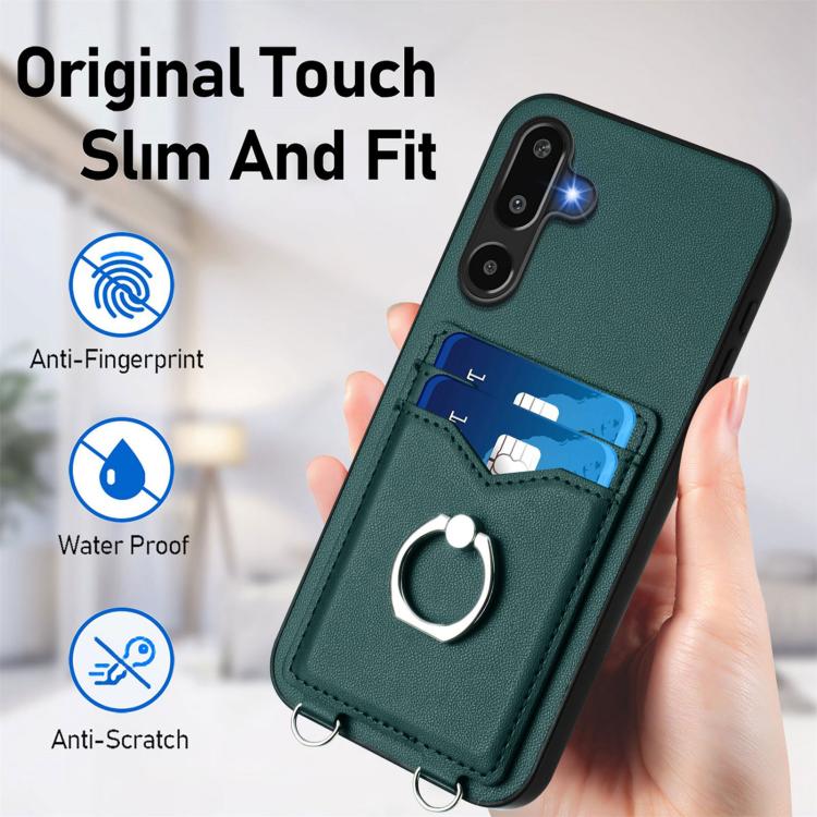 For Samsung Galaxy M16 5G / F16 5G R20 Ring Card Holder Phone Case